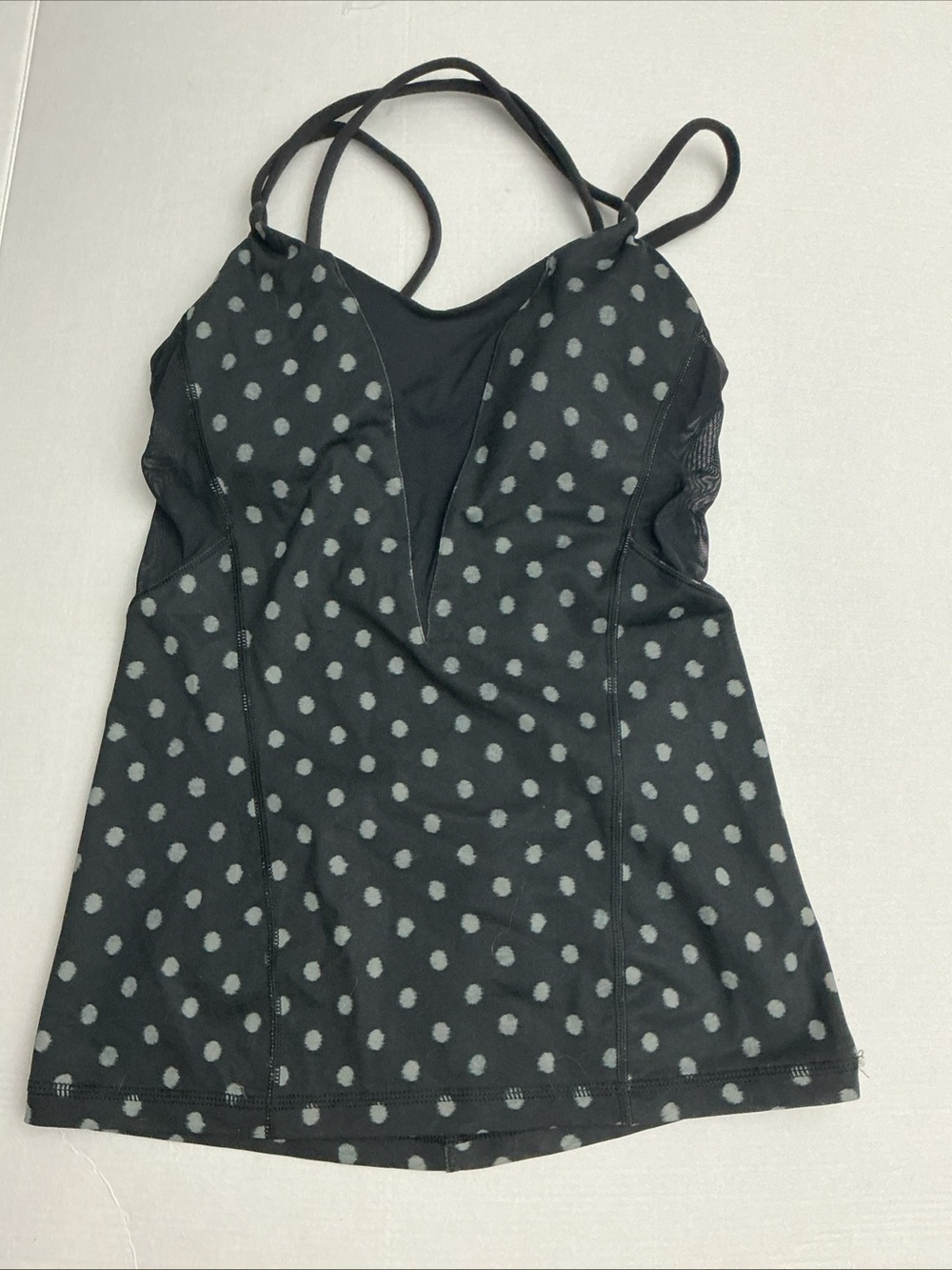 Lululemon Women’s Size 4 Exquisite Tank Top Ghost Dot Black Slate Yoga Athletic